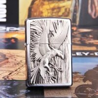 Bật lửa Zippo phiên bản Châu Âu khắc chim ưng săn mồi - ZIPPO counter genuine authentic 002724 Eagle wings A European version