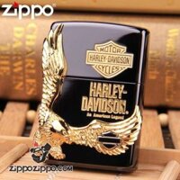 Bật lửa Zippo phiên bản chim ưng 1000 Harley Davidson - Zippo genuine lighter Japanese version HDP-14 black classic halle copper gold eagle