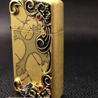 Bật lửa Zippo phiên bản đồng cổ khắc chữ thập - Original genuine ZIPPO lighter slim antique sword