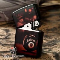 Bật lửa Zippo phiên bản màu đen mờ sơn bida Jim Beam - Genuine ZP black dumb paint edge of the billiards