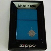 Bật lửa Zippo phiên bản Original in logo la bàn - Original authentic ZIPPO lighter 20446 blue ice Chi Po kerosene lighters blue ice engraved compass