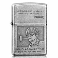 Bật lửa Zippo phiên bản MacArthur - Original authentic ZIPPO lighter antique silver  double engraved MacArthur general