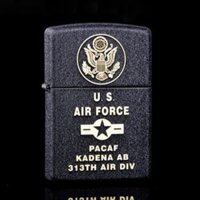 Bật lửa Zippo phiên bản Original không quân Mỹ - Original genuine ZIPPO lighter black crack paint American Air Force commemorative 236 H003