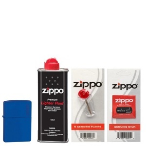 Bật lửa Zippo Royal Blue Matte with Zippo Logo