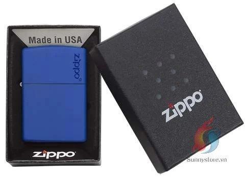 Bật lửa Zippo Royal Blue Matte with Zippo Logo