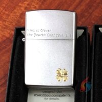 Bật Lửa Zippo Satin Cỏ Bốn Lá May Mắn