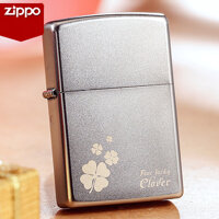 Bật lửa zippo Satin mỹ cỏ 4 lá bạc Z61