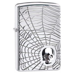 Bật lửa Zippo Spider Web Skull Design