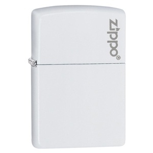 Bật Lửa Zippo White Matte with Logo
