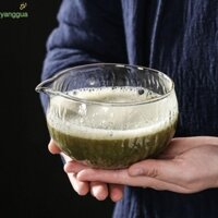 Bát Matcha YANGGUA, Bát Trà Họa Tiết Thủy Tinh, Handmade Với Vòi Rót Dụng Cụ Làm Matcha Có Thể Tái Sử Dụng Người Yêu Trà
