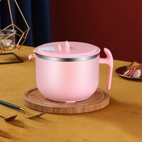 Bát mì bằng thép không gỉ 1200ml tiện lợi có nắp niêm phong bằng silicon
