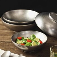 Bát Mì Cổ Điển304Bát Canh Inox Bát Bún Ốc Nổi Tiếng Trên Mạng Giá Trị Cao Bát Ramen Bát To Tròn Ngoài Trời