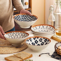 Bát mì kiểu Nhật, bát Douli, bát mì lớn cho gia đình, bát mì ăn đơn, bát lớn, bát súp bằng gốm Mũ Bát mì