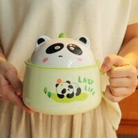 Bát Mỳ Ăn Liền Hình Gấu Trúc Dung Tích Lớn 1020ml - Tô Sứ Panda 3D Decor Sáng Tạo Dễ Thương