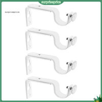 Bất ngờ| Giá đỡ thanh treo rèm chắc chắn và bền bỉ Giá đỡ thanh treo rèm Dễ dàng cài đặt Bộ 4 giá đỡ rèm cửa sổ hạng nặng để trang trí nội thất Đông Nam Á