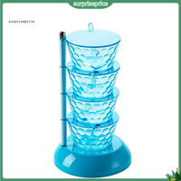 Bất ngờ| Hộp đựng gia vị nhà bếp Khung nhựa Giá đựng gia vị xoay