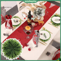 Bất ngờ| Mùa Đông Xứ Sở Thần Tiên Cài Đặt Bàn Giáng Sinh Nhánh Thông Placemat Tròn Cây Xanh Placemat Cho Ngày Lễ Trang Trí Bàn Có Thể Tái Sử Dụng Chịu Nhiệt Hoàn Hảo Cho Lễ Tạ Ơn