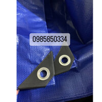 Bạt nhựa xanh 2 mặt che nắng mưa-KT 4mx5m- may viền ke góc- dày dặn- chống thấm- tặng kèm 10 móc