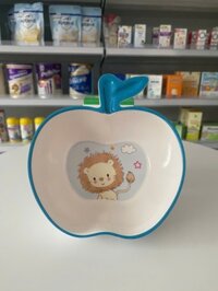 Bát phíp ăn dặm Baby-K Hàn Quốc hình quả táo (13x10.5xH6cm) màu ngẫu nhiên