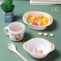 Bát phíp ăn dặm Kichilachi bằng nhựa phíp chính hãng cho bé (Size Nhỏ)