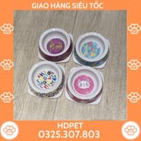 Bát phíp đơn tròn họa tiết hoa văn siêu dày dặn cho chó mèo