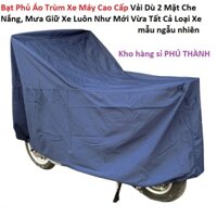 Bạt Phủ Áo Trùm Xe Máy Cao Cấp Vải Dù 2 Mặt Che Nắng, Mưa