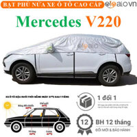 Bạt phủ nửa nóc kính lái xe ô tô Mercedes Benz V220 3 lớp - OTOALO