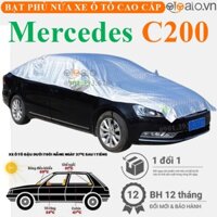 Bạt phủ nửa nóc kính lái xe ô tô Mercedes Benz C200 3 lớp - OTOALO