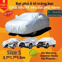 Bạt Phủ Ô Tô Tráng Nhôm Phủ Nano Chống Nắng, Bạt Trùm Xe Hơi Cách Nhiệt Cao Cấp, Hàng Chính Hãng D Danido - S