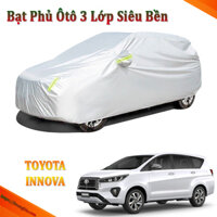 Bạt phủ ô tô vải dù 3 lớp Oxford cao cấp cho xe Toyota Innova