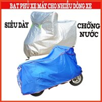 Bạt phủ xe máy chống mưa nắng, Khăn chùm xe máy cao tráng nhôm che nắng loại dày xịn