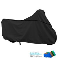 Bạt phủ xe máy vải dù size lớn che xe SH trở xuống - Màu xám-xanh dương-đen.