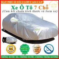 Bạt Phủ Xe Ô Tô 7 CHỖ 3 Lớp Ép Nhiệt Tráng Nhôm, Chống Nắng, Chống Mưa, Chống Cháy – HD CAR - 0852952236