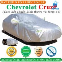 Bạt Phủ Xe Ô Tô CHEVROLET CRUZE 3 Lớp Ép Nhiệt Tráng Nhôm, Chống Nắng, Chống Mưa, Chống Cháy – INDYCAR