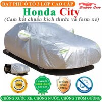 Bạt Phủ Xe Ô Tô HONDA CITY 3 Lớp Ép Nhiệt Tráng Nhôm, Chống Nắng, Chống Mưa, Chống Cháy – SUPERCAR