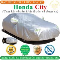 Bạt Phủ Xe Ô Tô HONDA CITY 3 Lớp Ép Nhiệt Tráng Nhôm, Chống Nắng, Chống Mưa, Chống Cháy – HD CAR