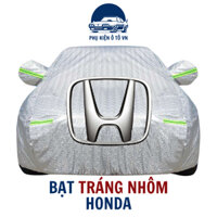 Bạt phủ xe ô tô HONDA CRV,City,HRV,Civic,Accord,Brio,Jazz bạt 3 lớp tráng nhôm, chống xước có khóa kéo cánh cửa