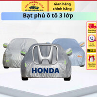 Bạt phủ xe ô tô HONDA CRV,City,HRV,Civic,Accord,Brio,Jazz bạt 3 lớp chống xước có khóa kéo cánh cửa