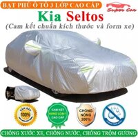 Bạt Phủ Xe Ô Tô KIA SELTOS 3 Lớp Ép Nhiệt Tráng Nhôm, Chống Nắng, Chống Mưa, Chống Cháy – SUPERCAR