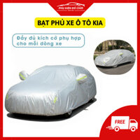Bạt phủ xe ô tô KIA Morning,Cerato,Seltos,K3,Sonet,Soluto,Sorento,...bạt 3 lớp chống xước có khóa kéo cánh cửa