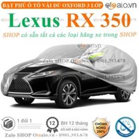 Bạt phủ xe ô tô Lexus RX 350 car covers vải dù oxford 3 lớp cao cấp - OTOALO