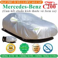 Bạt Phủ Xe Ô Tô MERCEDES-BENZ C200 3 Lớp Ép Nhiệt Tráng Nhôm, Chống Nắng, Chống Mưa, Chống Cháy – SUPERCAR