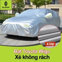 Bạt Phủ xe Ô Tô Toyota Wigo áo trùm che phủ xe hơi 4 chỗ đến 7 chỗ, BPX