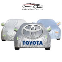 Bạt phủ xe ô tô TOYOTA Innova,Fortuner,Vios,Wigo,Raize,Camry,Altis,Rush,Yari...3 lớp chống xước có khóa kéo cánh cửa