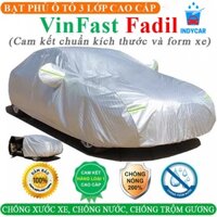 Bạt Phủ Xe Ô Tô VINFAST FADIL 3 Lớp Ép Nhiệt Tráng Nhôm, Chống Nắng, Chống Mưa, Chống Cháy – INDYCAR