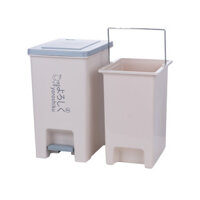 Bật Rác Vuông 10L 15L HOKORI - Thùng rác đạp chân cao cấp VIỆT NHẬT, Tiện lợi, chắc chắn