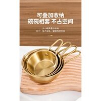 Bát rượu gạo Hàn Quốc có tay cầm 304 inox cắm trại ngoài trời