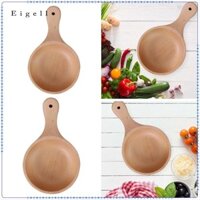 Bát Salad Bằng Gỗ Bát Salad Sáng Tạo Mịn Thủ Công Có Tay Cầm Bát Phục Vụ Bằng Gỗ Cho Trẻ Em Gia Đình