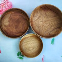 Bát Salad Bằng Gỗ Keo Nguyên Khối Đựng Salad/Món Trộn/Bát Mỳ/ Hoa Quả/Đồ Khô