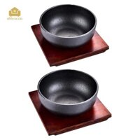 Bát Salad Đúc Di Động Chắc Chắn Khay Gỗ Hàn Quốc Bát Đá Cho Bibimbap Cho Nhà Hàng Gia Đình Đầu Bếp Chuyên Nghiệp